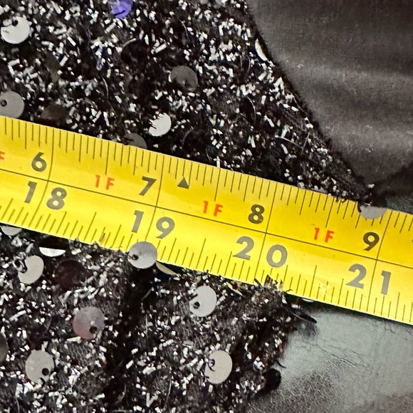 Final Markdown- Black Sequin Bare Shoulder Top - Picture 9 of 9
